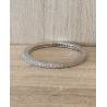 Alliance Sertie de Cubics Zirconium Argent Massif Rhodié T48 à 60 Au choix