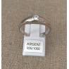 Bague jonc Cristal Zirconium Argent Massif 925/1000 Bijoux Mixte
