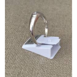 Bague jonc Cristal Zirconium Argent Massif 925/1000 Bijoux Mixte