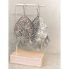 Boucles d’oreilles pendantes pampilles type savoyardes acier inoxydable argenté