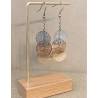 Boucles d’oreilles pendantes 3 cercles ajourés tricolores en acier inoxydable