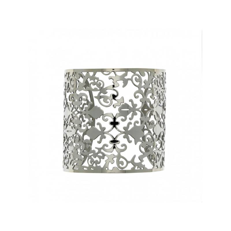 Bracelet jonc manchette large motifs arabesques ajourés en acier inoxydable