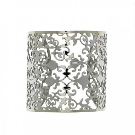 Bracelet jonc manchette large motifs arabesques ajourés en acier inoxydable
