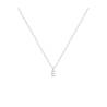 Collier argent 925/000 rhodié + pendentif prénom initiale lettre "E" zirconium