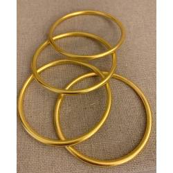 Bracelet jonc rigide en acier doré effet scintillant brillant couleur or