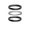 Bague Céramique NOIR OXYDE De Zirconium Argent Massif T50-52-54-56-58-60