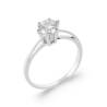 Bague Solitaire Cristal ZIRCONIUM Sertie Argent Massif 925 Millièmes