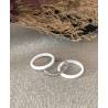 Bague Céramique Blanche 3 Anneaux Argent Zirconium T50-52-54-56-58-60