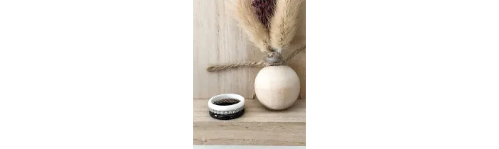 Bague Céramique NOIR&BLANC Zirconium Argent Massif T50-52-54-56-58-60