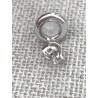Boucles d'oreilles Puces Pierre de Lune 6MM & Argent Massif Rhodié 925/1000