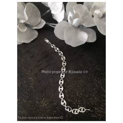 Bracelet Grain De Café 21CM X 8 MM Argent Massif 925/000 Bijoux Homme