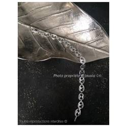 Bracelet Grain De Café 21CM X 8 MM Argent Massif 925/000 Bijoux Homme