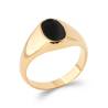 Bague Chevalière Onyx Plaqué Or 18 CARATS Tailles 48 à T70