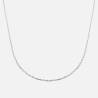 Chaîne 40cm Maille Forçat En Argent Massif 925/000 Rhodié Bijoux Mixte