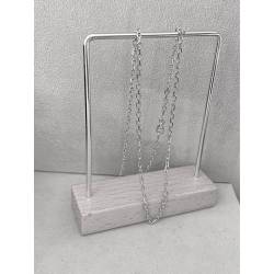 Chaîne 50CM Forçat Maille 2,60 MM Robuste Argent 925 Rhodié