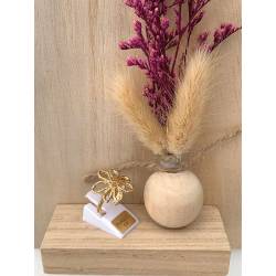 Bague fleur ajourée en plaqué or 18 carats 750/000 T50 à 60