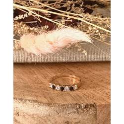 Bague Pierres saphirs Plaqué or 18 CARATS 750/000 Tailles 48 à 68