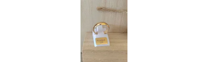Bague Alliance Ronde Lisse Plaqué Or 18 Carats Bijoux Tailles 48 à 76