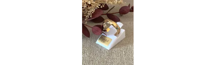 Bague Alliance Ronde Lisse Plaqué Or 18 Carats Bijoux Tailles 48 à 76