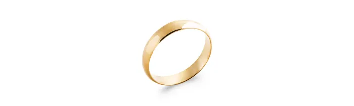 Bague Alliance Ronde Lisse Plaqué Or 18 Carats Bijoux Tailles 48 à 76