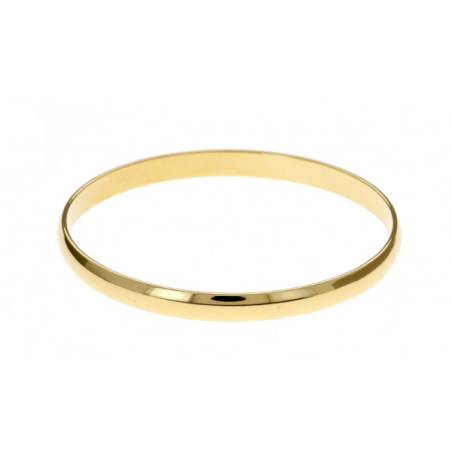 Bracelet Demi-Jonc Plaqué Or 18 Carats 5MM x 6,5CM Bijoux Femme