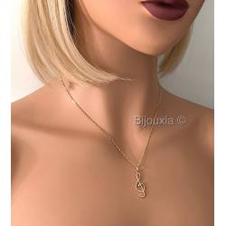 Pendentif Clé De Sol Plaqué or 18 CARATS 750/1000