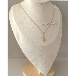 Pendentif Clé De Sol Plaqué or 18 CARATS 750/1000