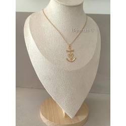 Pendentif Croix de Camargue En Plaqué Or 18 Carats 750/000 Bijoux