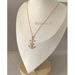 Pendentif Croix de Camargue En Plaqué Or 18 Carats 750/000 Bijoux