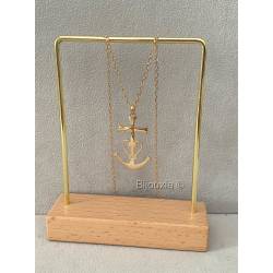 Pendentif Croix de Camargue En Plaqué Or 18 Carats 750/000 Bijoux