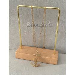 Pendentif Croix de Camargue En Plaqué Or 18 Carats 750/000 Bijoux