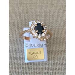 Bague Marquise Saphir Plaqué Or 18 Carats 750/000 Tailles CHOIX