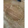 Bracelet maille marine Maillons Alternés 19CM en plaqué or 18 Carats