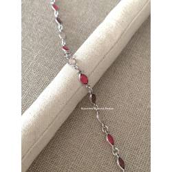 Bracelet cristal de Swarovski couleur dégradé rose violet argent 925/000 rhodié