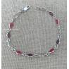 Bracelet cristal de Swarovski couleur dégradé rose violet argent 925/000 rhodié