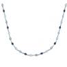 Collier cristal de Swarovski dégradé tons de bleus en argent 925/000 rhodié