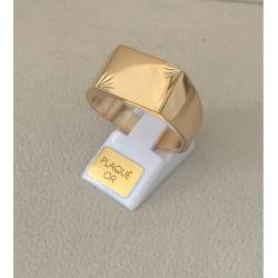 Bague Chevalière En Plaqué or 18 Carats 750/1000 Homme/Femme