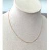 Chaîne Fine Maille forçat 38cm X 1MM Plaqué Or 18 carats 750/000