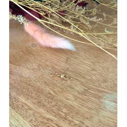 Chaîne Fine Maille forçat 45cm x 1mm En Plaqué Or 18 carats Bijoux Femme