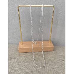 Chaîne Fine Maille Figaro 50 cm Argent Massif 925/1000 Bijoux