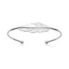Bracelet Jonc Ouvert PLUME Argent Massif 925/1000 Bijoux Femme NEUF