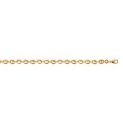 Chaîne Maille Grain De Café 4MM x 45CM Plaqué or 18 CARATS