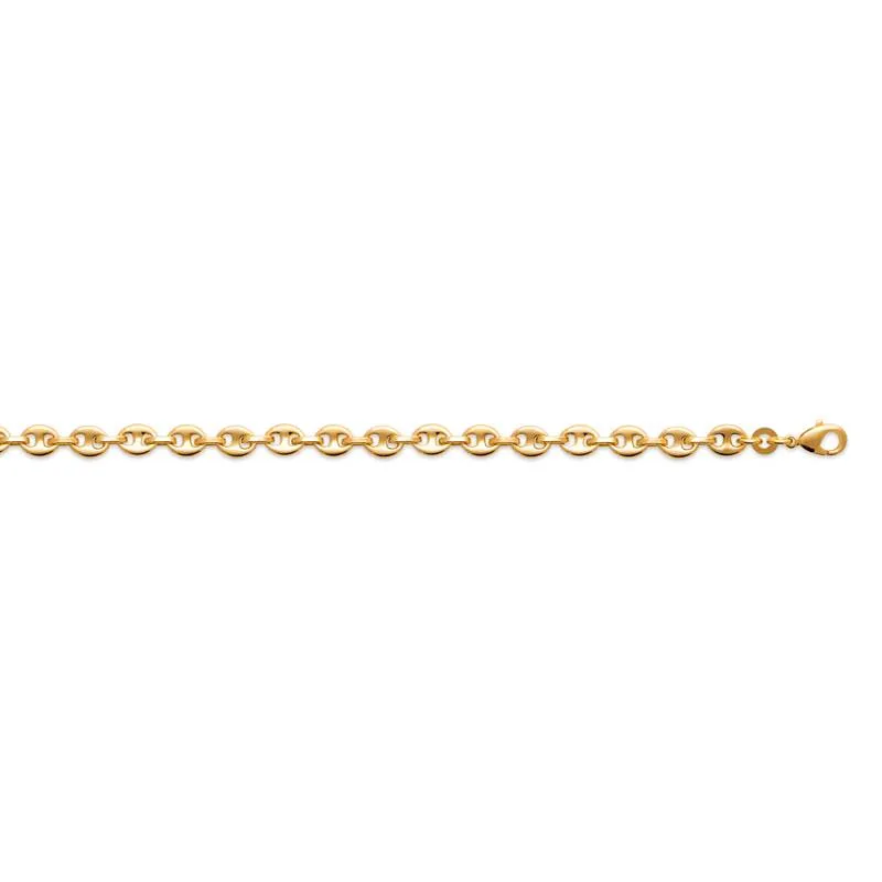 Collier Pendentif Grain De Café - Chaine 45 Cm Plaqué Or 18 Carats Poinçonné - Marque Petugons - Neuf
