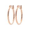 Boucles d’oreilles Créoles 2 cm Torsadées Plaqué Or ROSE 18 CARATS 750/000