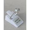 Bague fine solitaire cristal carré en Argent Massif 925/000 Bijoux T.50 à 60