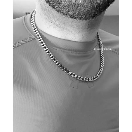 Chaîne Homme Maille Gourmette 50 CM Acier Inoxydable