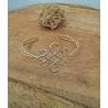 Bracelet jonc ouvert arabesques en plaqué or 18 carats 750/000
