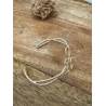 Bracelet jonc ouvert arabesques en plaqué or 18 carats 750/000