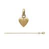 Chaîne Cheville gourmette + petit cœur pendant Plaqué or 18 Carats