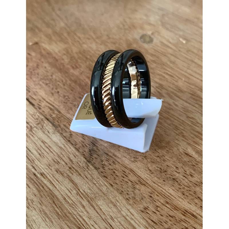 Bague mixte en céramique noire noire - Achat / Vente bague - anneau